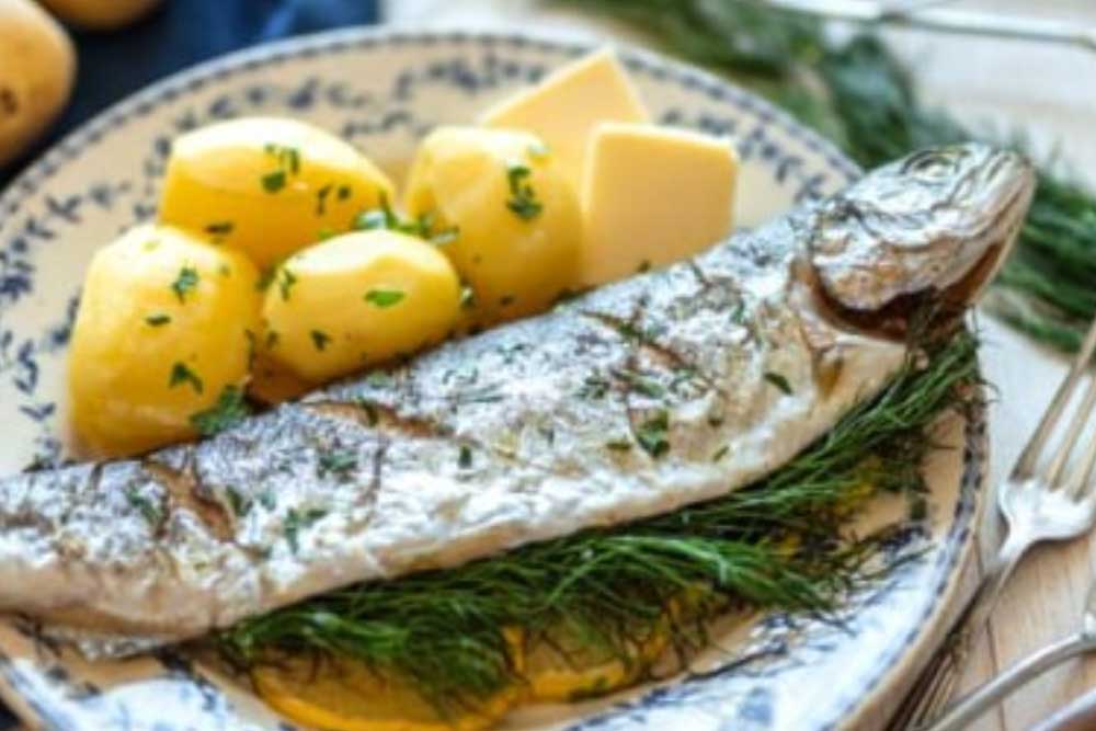 Photo for the article Baked rainbow trout on herbs